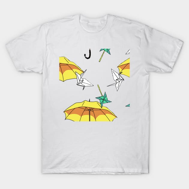 Raining Polygonal T-Shirt by nerdlkr
